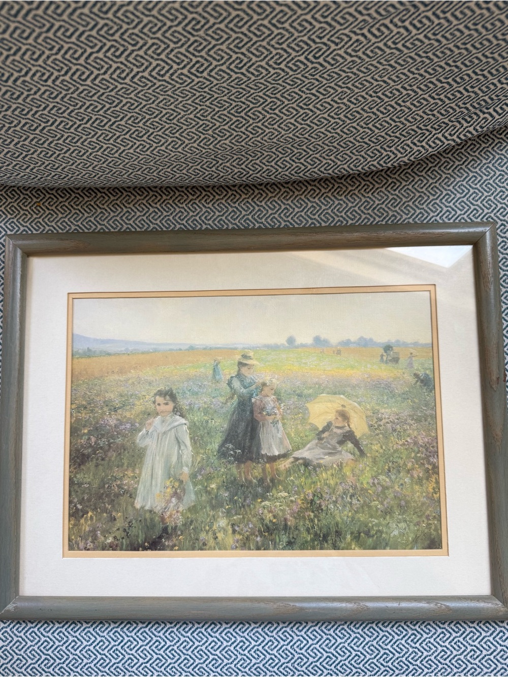 Emil Czech Lithograph Summers Day 1902 (17"x13") Signed Framed Mother+Daughters